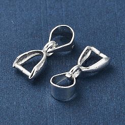 ベイルにスナップメッキ真鍮ラック  長持ちメッキ  鉛フリー＆カドミウムフリー  銀  13.5mm  穴：4.5x3.5mm&nbsp;KK-R211-06S