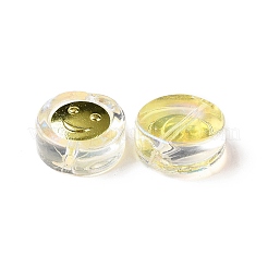 Transparent Spray Painted Glass Beads&nbsp;GLAA-I050-15B