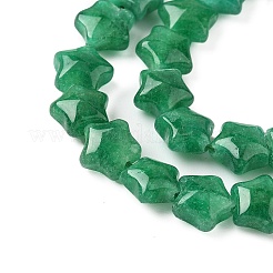 染められた天然マレーシアジェイドスタービーズ連売り  グリーン  7.5x8x4.5mm  穴：0.8mm  約55~59個/連  15.16''~15.55''（38.5~39.2センチメートル）&nbsp;G-Z080-A01-05