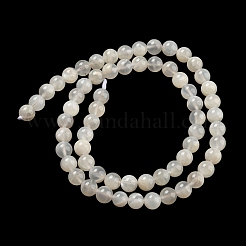 Natural White Moonstone Beads Strands&nbsp;X-G-F306-05AB-6mm-01