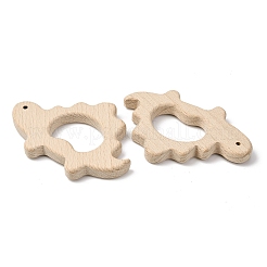 天然ブナ材の連結リング  マクラメ木製リング  恐竜  バリーウッド  65x93x10mm&nbsp;WOOD-I017-01