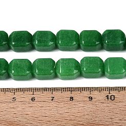 天然の天然翡翠ビーズ連売りを染めた  直方体の  グリーン  10~12x9~10x9~10mm  穴：0.6~0.9mm  約32~36個/連  14.37~16.34（36.5~41.5センチメートル）&nbsp;G-Q608-10I