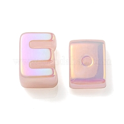 不透明レインボー虹色アクリルビーズ  ランダムな手紙  ピンク  21x8.5~20.5x15mm  穴：4mm  約90~100個/袋&nbsp;OACR-P010-23G
