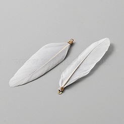Feather Big Pendants&nbsp;FIND-WH0143-94N
