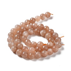 Round Natural Grade B Sunstone Beads Strands&nbsp;LS-G-F222-33-8mm
