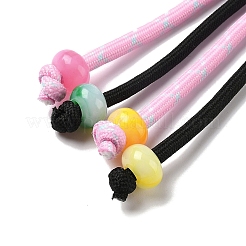 ナイロンコードペンダントの飾り  樹脂ビーズで  バッグの飾りに  ミックスカラー  250x17mm&nbsp;FIND-H054-06