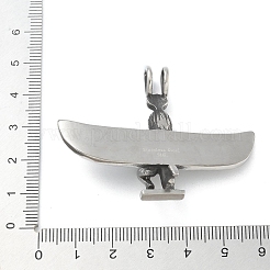304ステンレススチール製ビッグペンダント  レトロなスタイル  アンティークシルバー  女神  41x55x11mm  穴：6x4mm&nbsp;STAS-B077-02AS-03