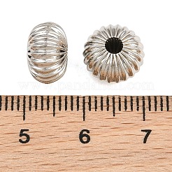 真鍮ビーズ  段ボール  ラックめっき  長持ちメッキ  鉛フリー＆カドミウムフリー  プラチナ  10x6.5mm  穴：2mm&nbsp;KK-CBA78C7-49C-P