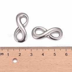 変色しにくい304ステンレススチールリンクコネクター  無限大  ステンレス鋼色  27x11x2.8mm  穴：7x5mm&nbsp;LS-STAS-M199-01
