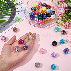 40Pcs 40 Colors Resin Rhinestone Beads&nbsp;RESI-PA0001-24