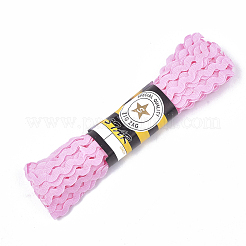 ポリプロピレン繊維リボン  波形  パールピンク  7~8mm  15ヤード/バンドル  6のバンドル/袋&nbsp;SRIB-S050-B11
