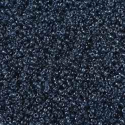 MIYUKIラウンドロカイユビーズ  日本製シードビーズ  （rr2411)透明モンタナブルー  15/0  1.5mm  穴：0.7mm  約5555PCS /ボトル  10 G /ボトル&nbsp;SEED-JP0010-RR2411
