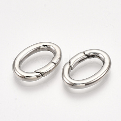変色しない304ステンレススチール製スプリングゲートリング  オーバルリング  ステンレス鋼色  18x13x3mm  内径：12x7mm&nbsp;STAS-S079-88A