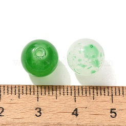 混合スタイルのガラスビーズ  ラウンド  薄緑  8~10mm&nbsp;X1-GLAA-XCP0012-02A