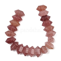 Natural Strawberry Quartz Double Terminated Point Beads Strands&nbsp;G-T142-92