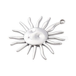 304ステンレスペンダント  太陽のチャーム  ステンレス鋼色  42x38x3mm  穴：2.5mm&nbsp;STAS-G354-05P