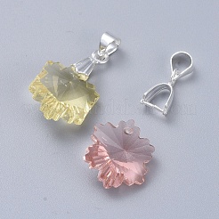 真鍮のアイスピックピンチベイル  銀  11x5 MMM  穴：3mm  ピン：0.8mm&nbsp;KK-E143-S1
