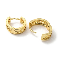 Brass Hollow Hoop Earrings&nbsp;EJEW-M236-01D-G