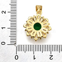 Brass Micro Pave Cubic Zirconia Pendants&nbsp;KK-K401-34G-03