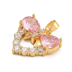 Rack Plating Brass Cubic Zirconia Pendants&nbsp;KK-U035-12G