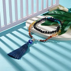Gemstone Mala Beads Necklace&nbsp;NJEW-JN03814