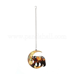 Stained Acrylic & Iron Suncatchers&nbsp;HJEW-F022-01B