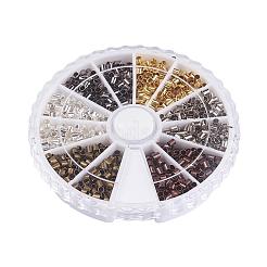 1 Box 6 Colors Brass Crimp Beads&nbsp;KK-JP0010-03A