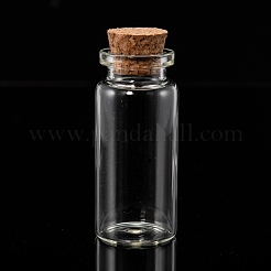ガラスボトルビーズ瓶保存容器  コルクボトル  透明  2.2x5cm  容量：約10ml（0.34液量オンス）&nbsp;X-CON-Q005