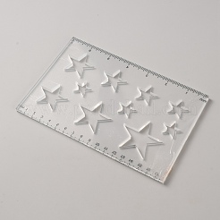 透明アクリルルーターテンプレート  星の長方形  透明  120x180x5mm  約2個/セット&nbsp;DIY-WH0816-583
