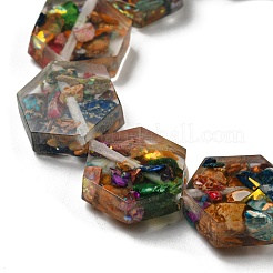Dyed Natural Imperial Jasper with Resin Beads Strands&nbsp;G-G083-D05-01