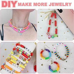 DIY Handmade Polymer Clay & CCB Plastic Beads Stretch Bracelets Making Kits&nbsp;DIY-YW0012-70