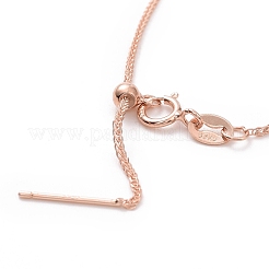 925 Sterling Silver Wheat Chains Necklace for Women&nbsp;STER-I021-04RG