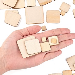 200Pcs 4 Style Wood Cabochons&nbsp;WOOD-LS0001-20