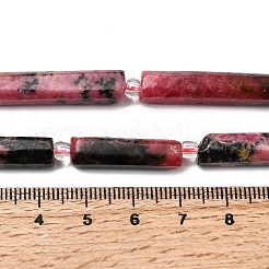天然石ロードナイトビーズ連売り  コラム  シードビーズで  14~30x6.5~7.5x6.5~7.5mm  穴：1mm  約13~15個/連  15.87''（40.3cm）〜16.06''（40.8cm）&nbsp;G-D353-A08