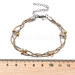 304 Stainless Steel Satellite Chains Bracelets&nbsp;BJEW-Z106-02A