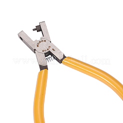 鉄穴パンチプライヤー  2mmの丸穴をポーチできます  きいろ  136x91x9.5mm&nbsp;PT-YW0001-06