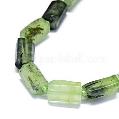 天然石プレナイトビーズ連売り  ナゲット  11~14x6~8mm  穴：0.9mm  約28~32個/連  15.75''（40センチメートル）&nbsp;LS-G-O170-144