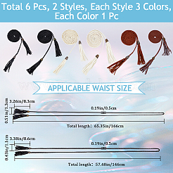 5Pcs 5 Styles PU Leather Wrap Around Chain Belt&nbsp;AJEW-CP0008-15