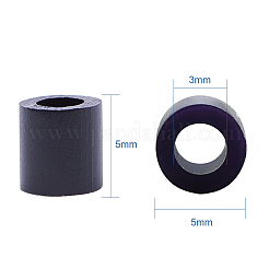 子供用1箱5mmメルティビーズpediyヒューズビーズリフィル  チューブ  ブラック  5x5mm  穴：3mm  約500個/箱&nbsp;DIY-X0047-14-B