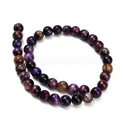 Natural Tiger Eye Beads Strands&nbsp;G-F591-18-10mm-10