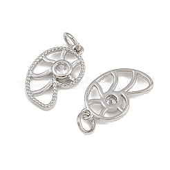 Brass Micro Pave Cubic Zirconia Pendants&nbsp;KK-A269-02A-P