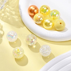 20Pcs 10 Colors Transparent & Opaque Acrylic Beads&nbsp;MACR-FP0001-20