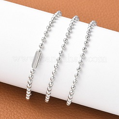 Tarnish Resistant Classic Plain 304 Stainless Steel Mens Womens Ball Chain Necklaces&nbsp;LS-STAS-M174-007