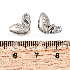304ステンレススチールチャーム  スワン  ステンレス鋼色  12x10x5mm  穴：1.2mm&nbsp;STAS-B167-11A-P