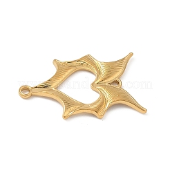304 Stainless Steel Bat Wings Heart Links Connector Charms&nbsp;X-STAS-S186-13G