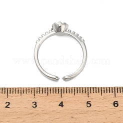 Brass Finger Cup Peg Ring Settings&nbsp;KK-F734-04P-NR