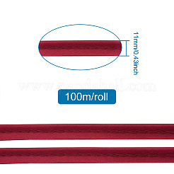 ポリエステル繊維リボン  暗赤色  3/8インチ（11mm）  100 m /ロール&nbsp;OCOR-TAC0009-08J
