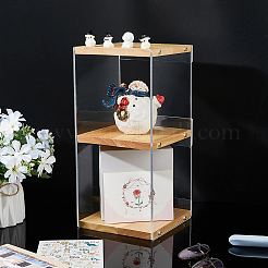 2-Tier Clear Acrylic Storage Display Cases&nbsp;ODIS-WH0043-214