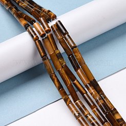 天然石タイガーアイビーズ連売り  コラム  13x4mm  穴：1.4mm  約28個/連  15.20''（38.6センチメートル）&nbsp;G-D464-04
