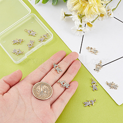 12Pcs 2 Style Brass Pendants&nbsp;KK-DC0001-86